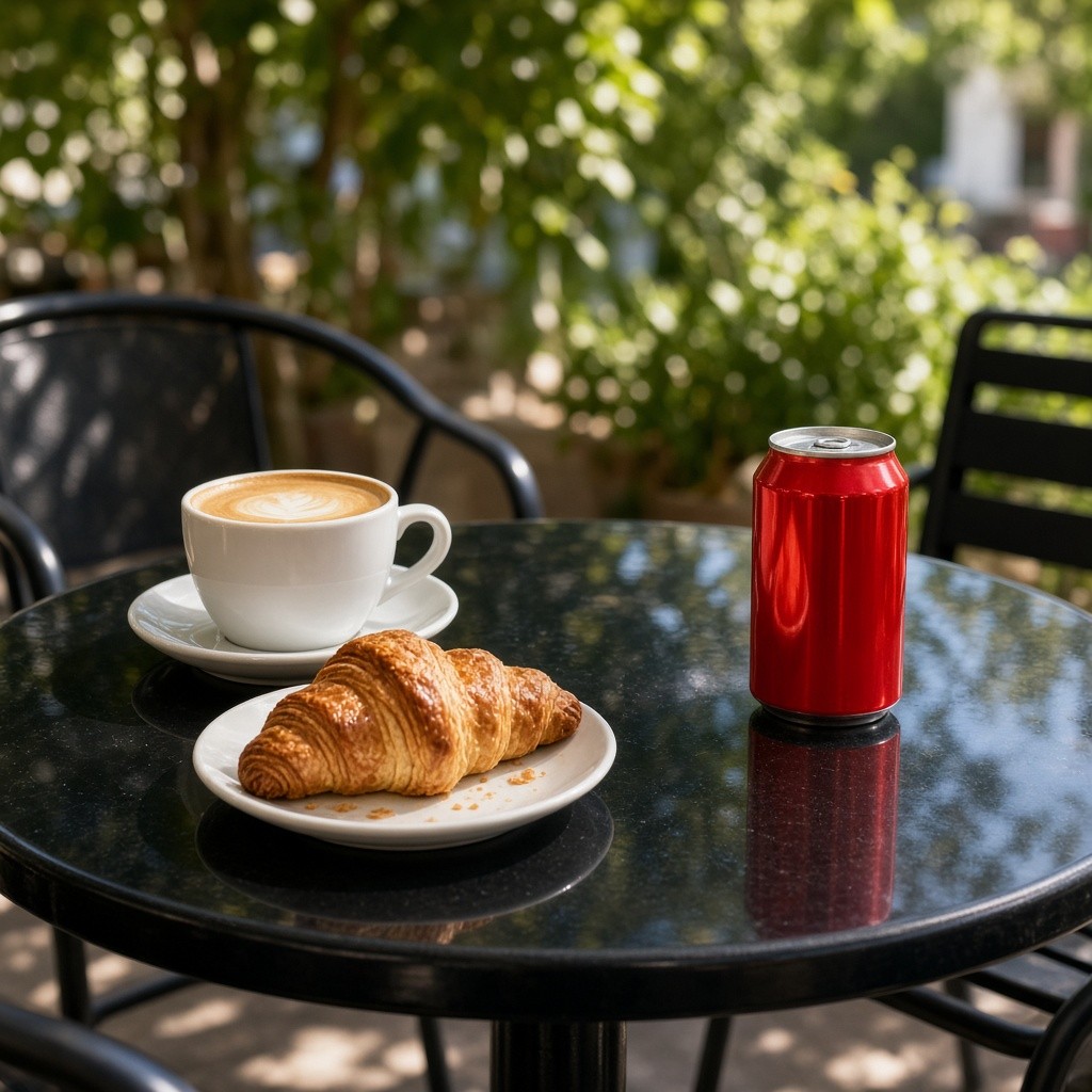 Cafe — remove soda can